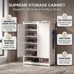 Topika - Shoe Rack Cabinet With Doors, Shoe Cabinet With Adjustable Shelves - image 6