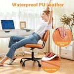 Topika Low back Office Chair, Height Adjustable, Armless Swivel Chair - image 16