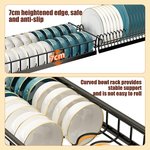 Topika Adjustable Dish Rack Over Sink Snap-On Design Large Dish Rack 1layer - image 6