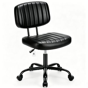 Topika Low back Office Chair, Height Adjustable, Armless Swivel Chair