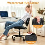 Topika Low back Office Chair, Height Adjustable, Armless Swivel Chair - image 7