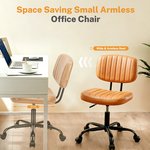 Topika Low back Office Chair, Height Adjustable, Armless Swivel Chair - image 11