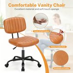 Topika Low back Office Chair, Height Adjustable, Armless Swivel Chair - image 15