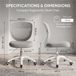Topika Lite 100 -Low-Back Office Chair With Wheels & Height Adjustable - image 12