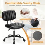 Topika Low back Office Chair, Height Adjustable, Armless Swivel Chair - image 6