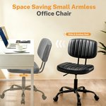 Topika Low back Office Chair, Height Adjustable, Armless Swivel Chair - image 2
