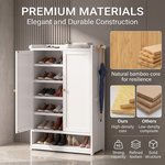 Topika - Shoe Rack Cabinet With Doors, Shoe Cabinet With Adjustable Shelves - image 7