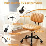 Topika Low back Office Chair, Height Adjustable, Armless Swivel Chair - image 14