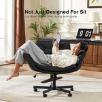 Topika Lounge Pro - Criss Cross Office Chair With Foldable Arms, Leather - image 7