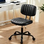 Topika Low back Office Chair, Height Adjustable, Armless Swivel Chair - image 8