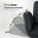 Topika Lounge Pro - Criss Cross Office Chair With Foldable Arms, Leather - image 5
