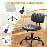 Topika Low back Office Chair, Height Adjustable, Armless Swivel Chair - image 5